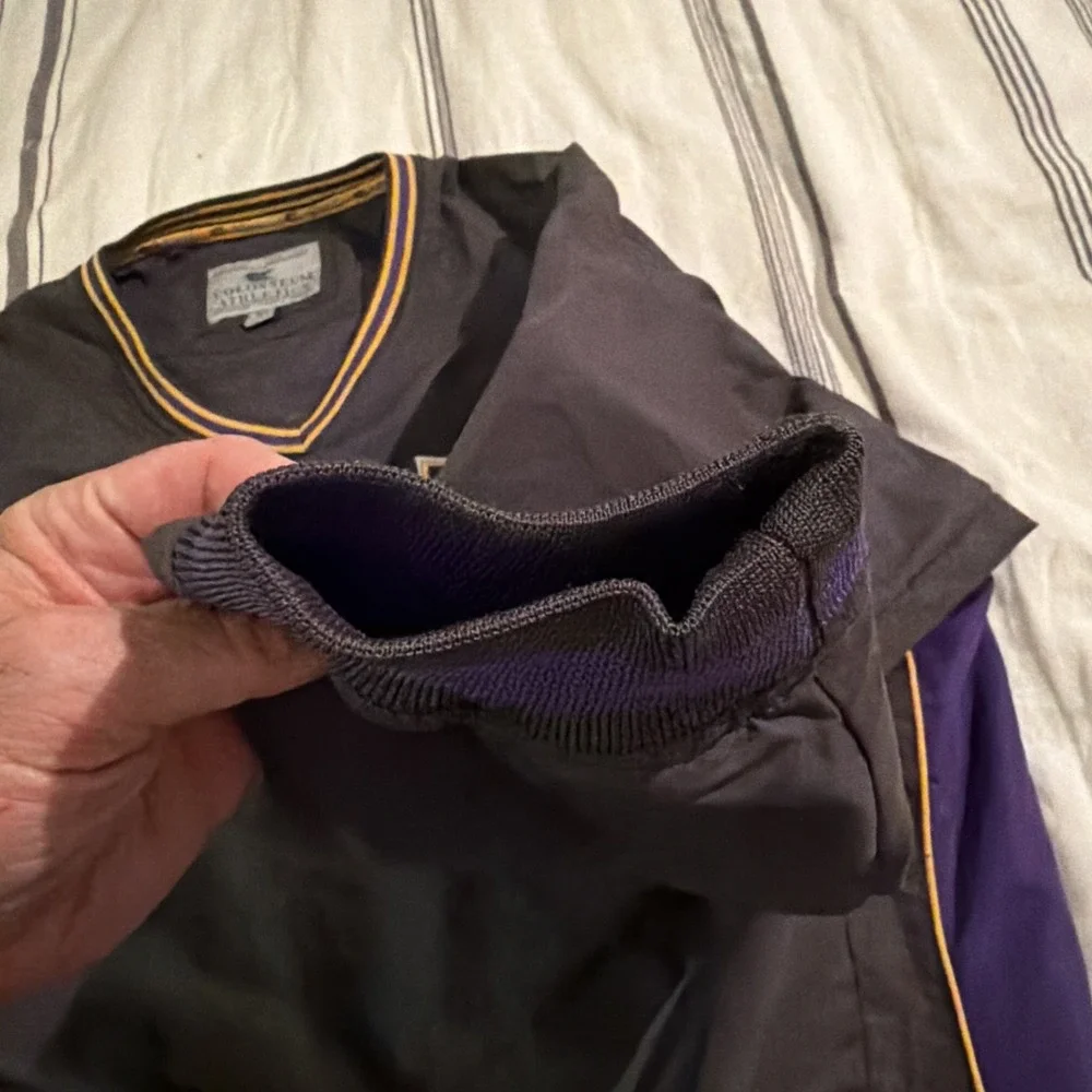 Vintage LSU Tigers Colosseum Athletics Pullover Windbreaker XL Dark Gray Purple